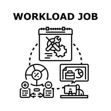 Optimizing workload job scheduling and task management Stock Illustration
