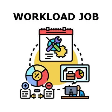 Optimizing workload job scheduling and task management Stock Illustration