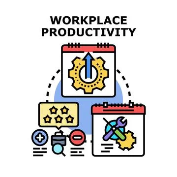 Optimizing workplace productivity through strategic planning and performance Stock Illustration