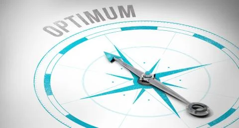 Optimum against compass Stock Illustration