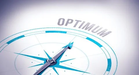 Optimum against compass Stock Illustration