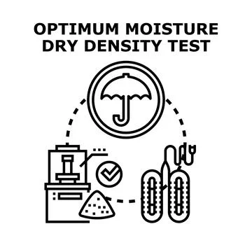 Optimum moisture dry density test concept 库存插图