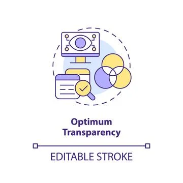 Optimum transparency concept icon イラスト素材