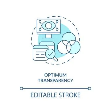 Optimum transparency turquoise concept icon Stock Illustration