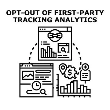 Opting out of first party tracking analytics concept イラスト素材