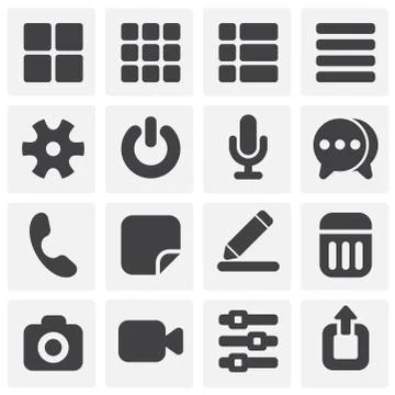 Option button icons set on background for graphic and web design. Simple イラスト素材