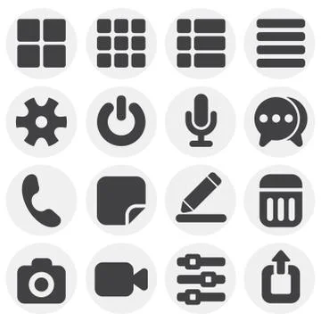 Option button icons set on background for graphic and web design. Simple 스톡 일러스트