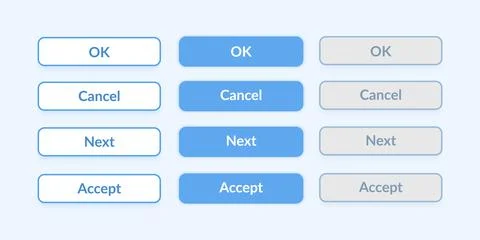Option buttons UI elements kit 스톡 일러스트