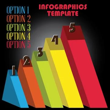 Option five infographics template Stock Illustration