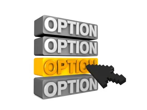 Option 스톡 일러스트