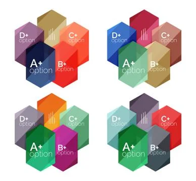 Option infographic templates 스톡 일러스트