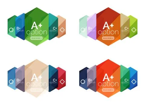 Option infographic templates 스톡 일러스트