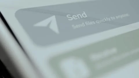 Option labeled Send files quickly to anyone for a digital file sharing Stock Footage 329750829