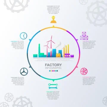 Option Scheme Chart Graph Diagram Analytics Factory Industrial Business Infog 스톡 일러스트