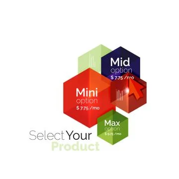 Option select template Stock Illustration