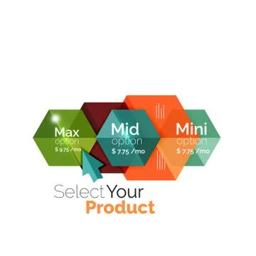 Option select template Illustrazione stock