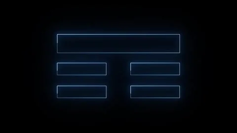 Option selection Quiz Neon Line Animation with black background. Stock Footage 304189998