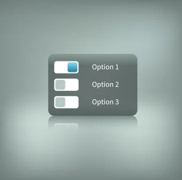 Option switcher on background Illustrazione stock