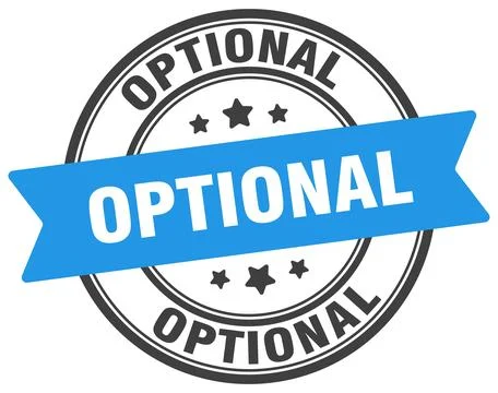 Optional stamp. optional label on transparent background. round sign Stock Illustration