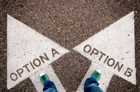 Options a and b Stock Photos