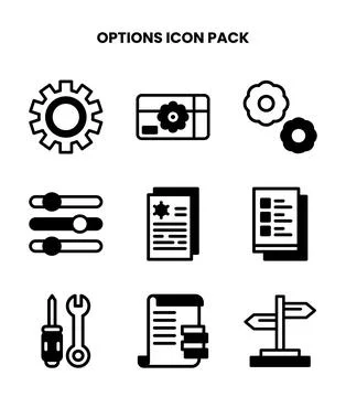 Options DuoTone Graphics Icons Pack イラスト素材