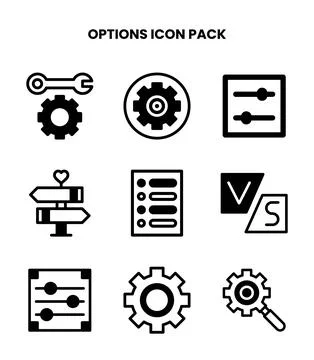 Options DuoTone UI Icons Pack 스톡 일러스트