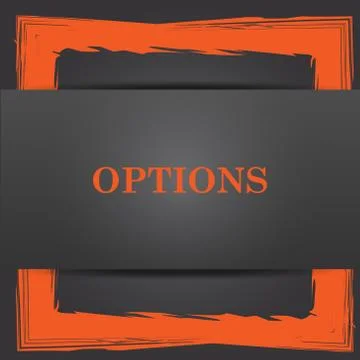 Options icon. Internet button on grey background.. Stock Illustration