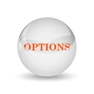 Options icon. Internet button on white background.. Stock Illustration