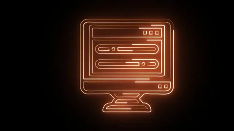 Options Icon Isolated on Black Background, Selection Choice Neon Line Anima.. Video stock 323940923