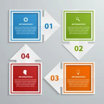 Options infographic, timeline, design template for business presentations or Stock Illustration