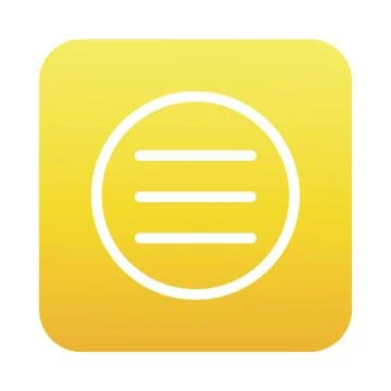 Options menu interface block gradient style icon Stock Illustration