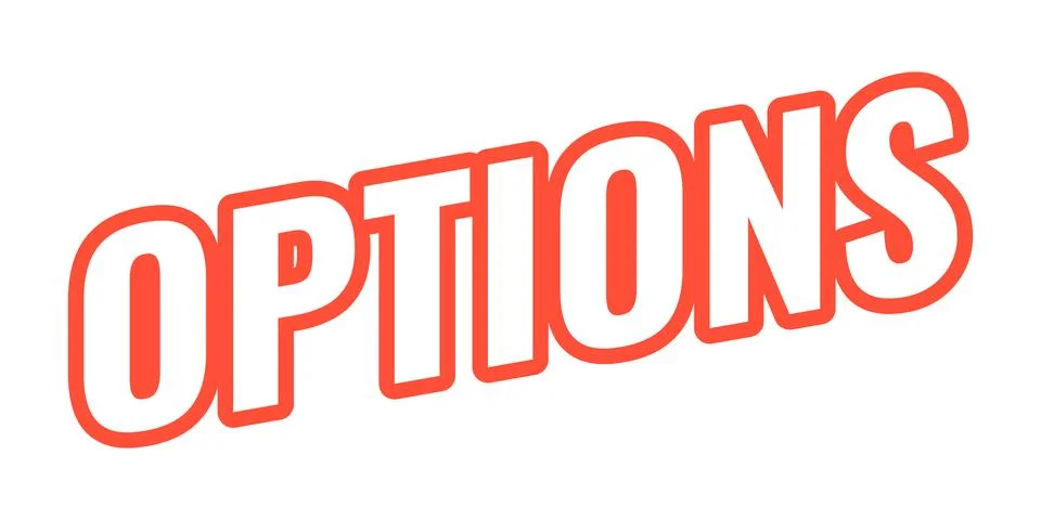 Options modern bold outlined web element Stock Illustration