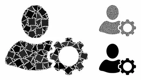 Options Mosaic Icon of Unequal Items Stock Illustration