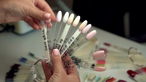 Options for nail varnishes. Stock Footage 170025662