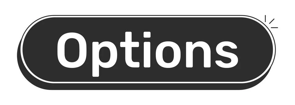 Options rounded modern black UI element Stock Illustration