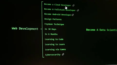 Options of Web development in Blockchain Stock Footage 150811857