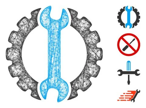 Options Web Vector Mesh Illustration 스톡 일러스트