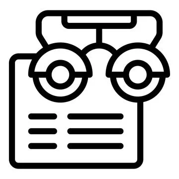 Optometrist checking eyesight with trial frame and eye chart Stock Illustration