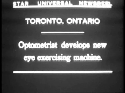 An optometrist develops a new eye exercising machine in Toronto, Ontario, Stock Footage 75762604