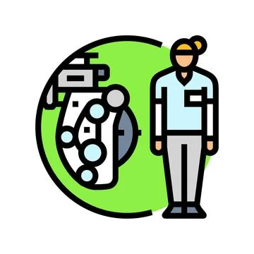 Optometrist optometry vision eye color icon vector illustration Illustrazione stock