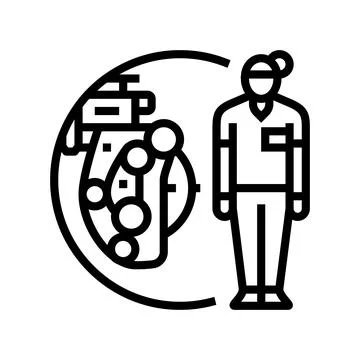 Optometrist optometry vision eye line icon vector illustration Stockillustratie