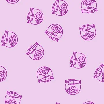 Optometrist optometry vision eye line seamless pattern Stock Illustration