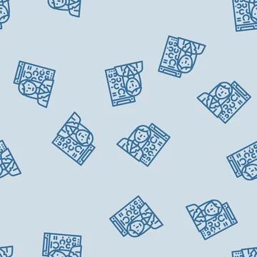 Optometrist optometry vision eye line vector seamless pattern Stock Illustration