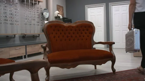 Optometrist walking into Optometry Practice Stock Footage 201182670