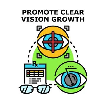 Optometry developing vision to achieve business growth 库存插图
