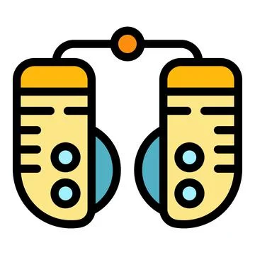 Optometry device icon color outline vector Illustrazione stock