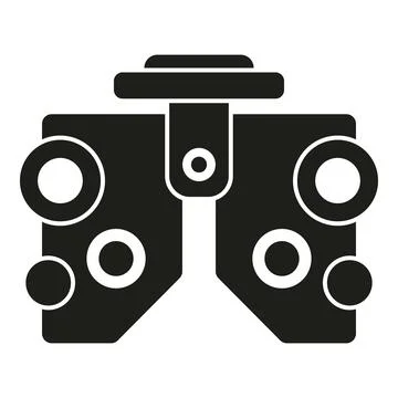 Optometry device icon simple vector. Eye test Illustrazione stock