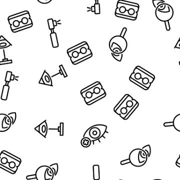 Optometry Eye Health Vector Seamless Pattern Illustrazione stock