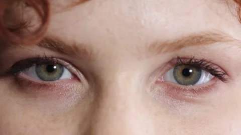 Optometry, face and eyes with screening, closeup and glaucoma test in vision Stock Footage 336650986
