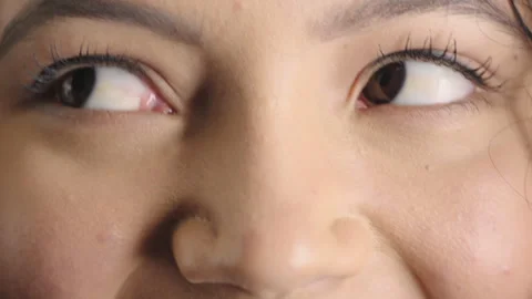 Optometry, face and eyes with screening, optical function or glaucoma evaluation Stock Footage 336676850